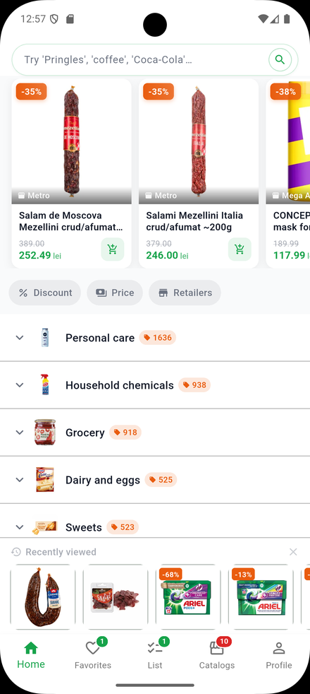 Search and browse grocery deals in the redu app